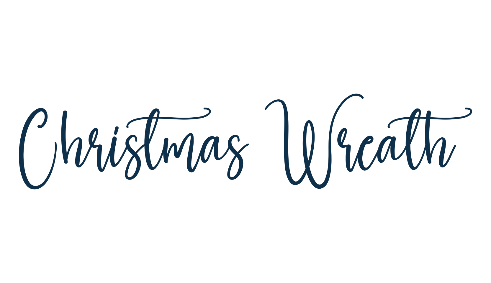 Christmas Wreath, script calligraphy fancy decorative font preview
