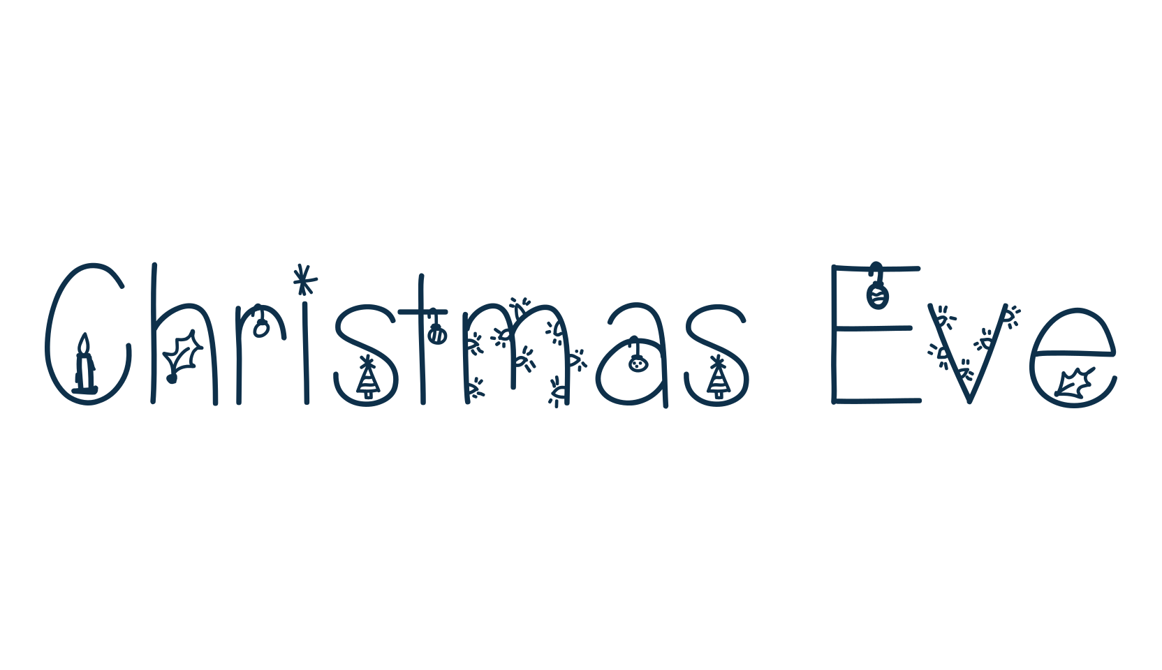 Christmas Eve, display market font preview