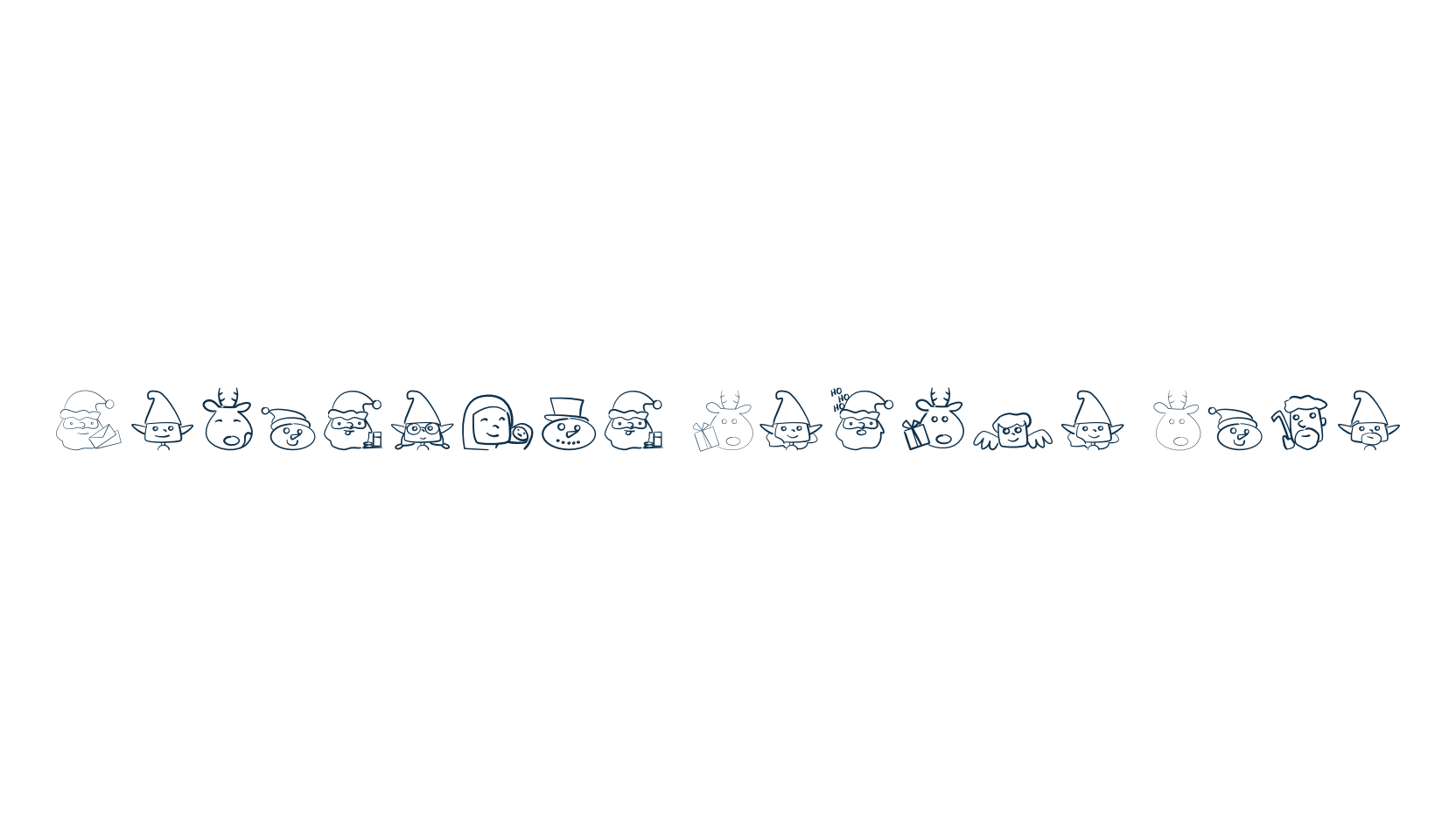 Christmas People Ding, display market font preview