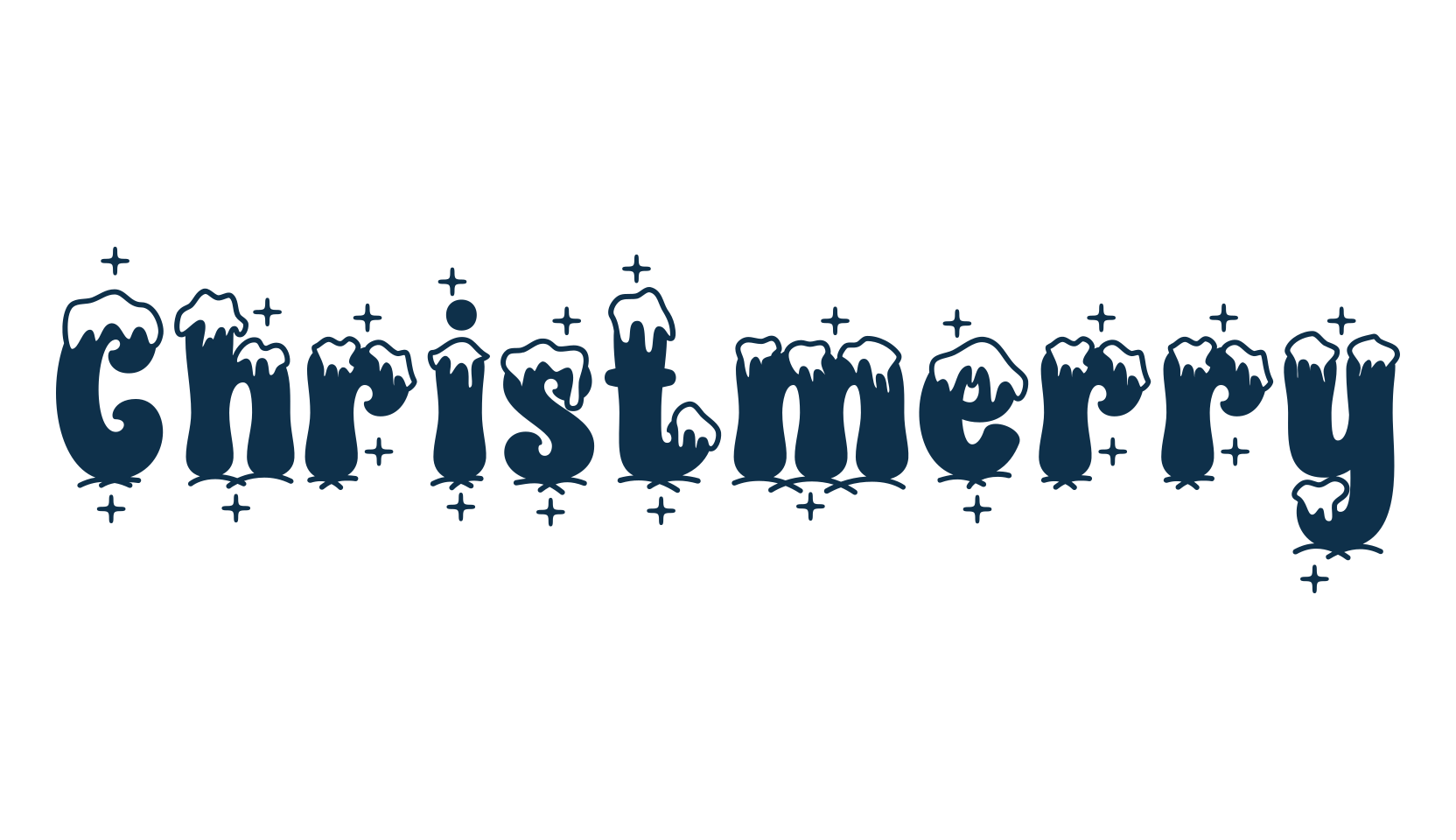 Christmerry, fancy decorative font preview
