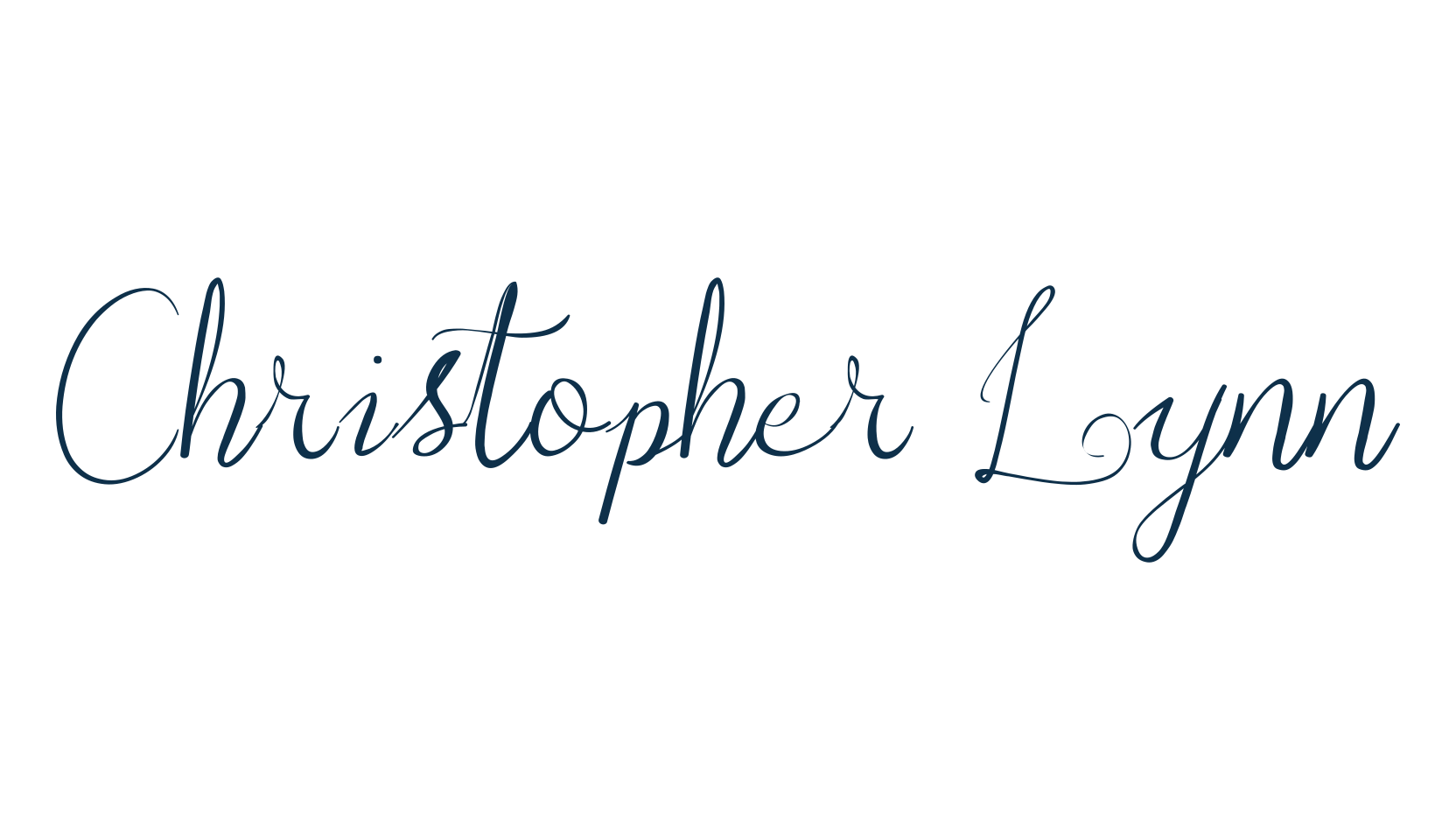 Christopher Lynn, script handwritten fancy decorative calligraphy font preview