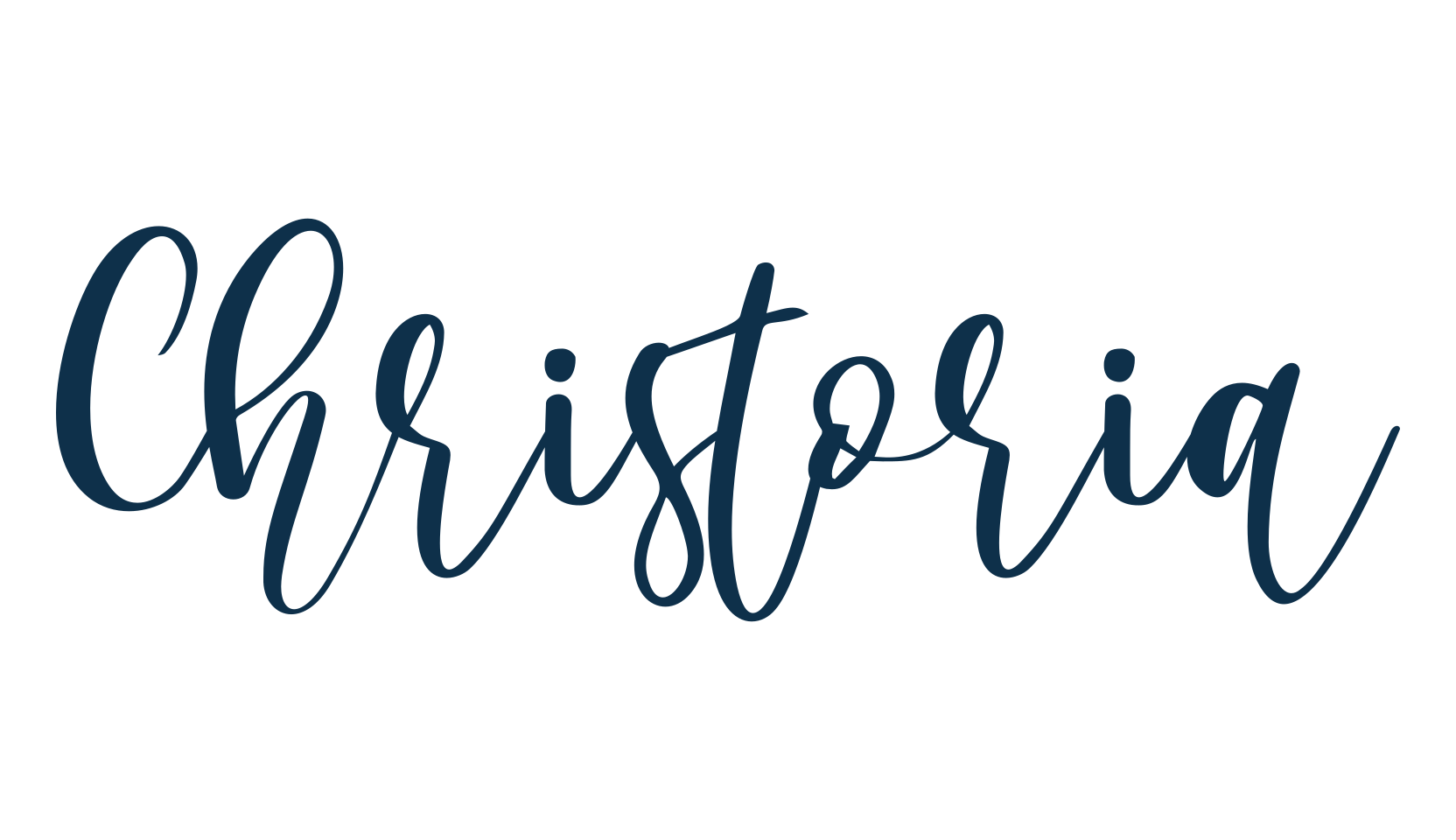 Christoria, script handwritten fancy decorative calligraphy font preview