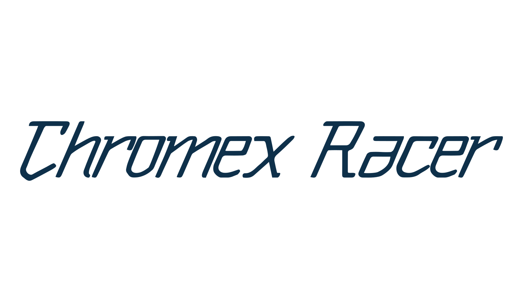 Chromex Racer, fancy various techno sci-fi font preview