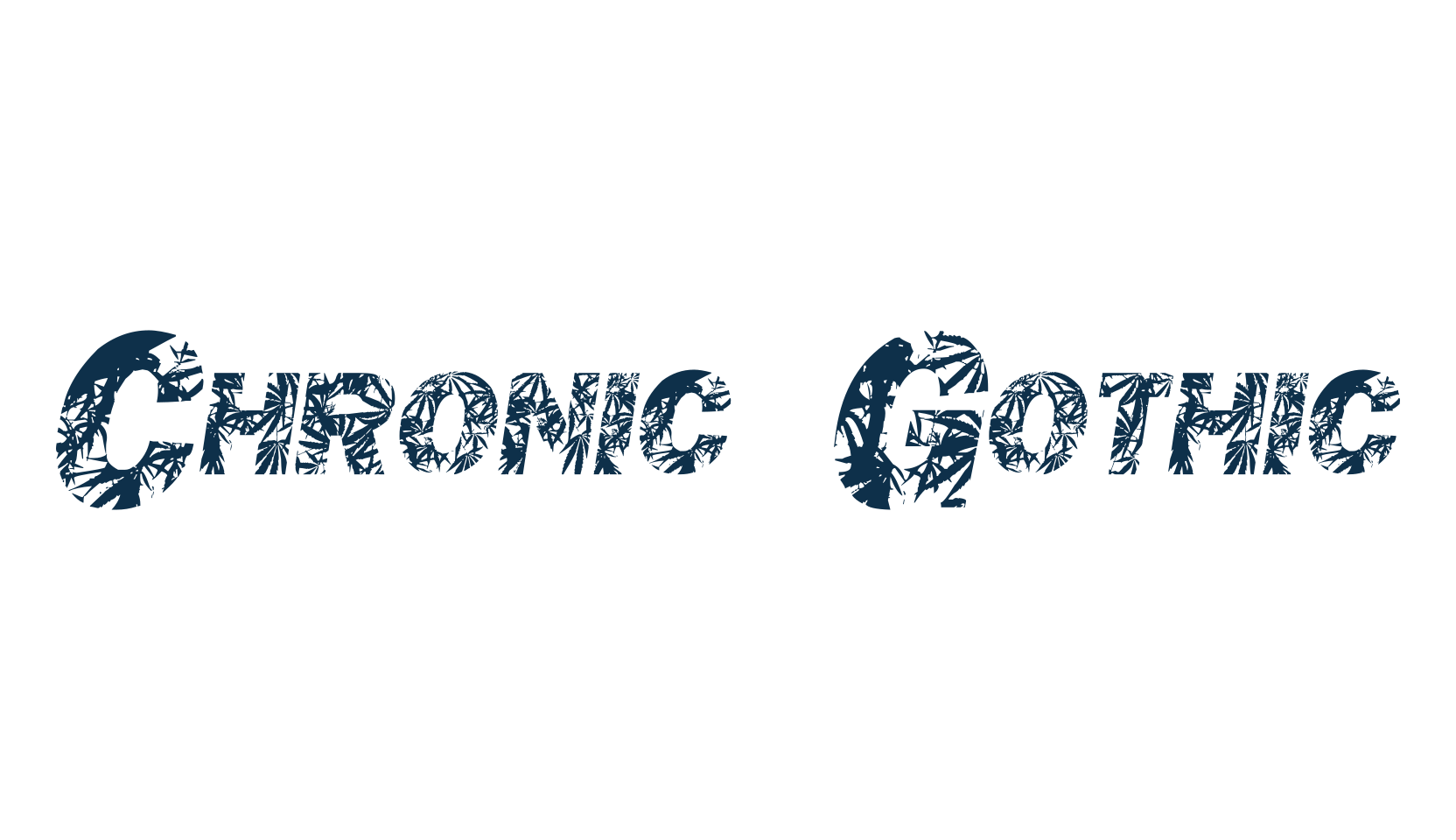 Chronic Gothic, fancy eroded decorative font preview