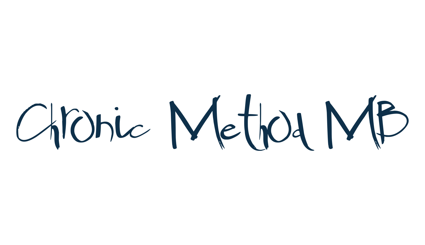 Chronic Method MB, script brush fancy decorative calligraphy font preview
