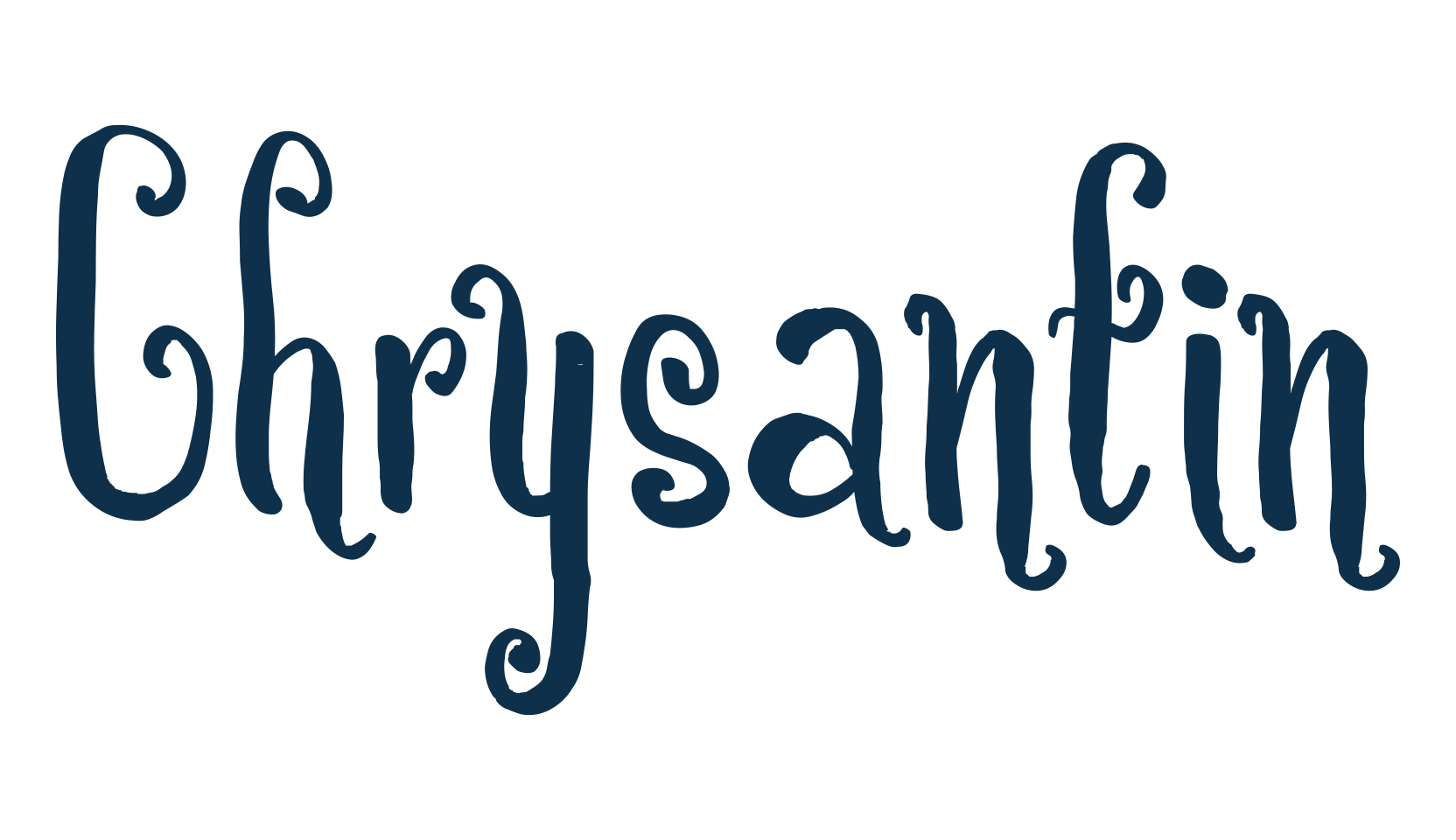 Chrysantin, curly font preview