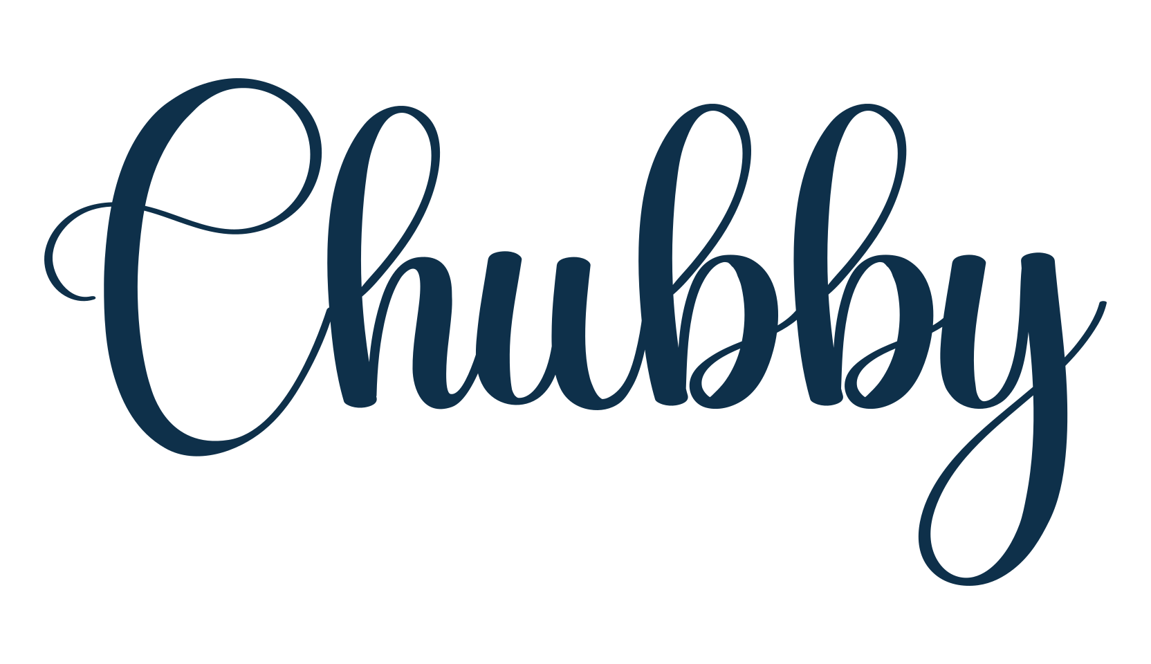 Chubby (chubby-3), calligraphy font preview