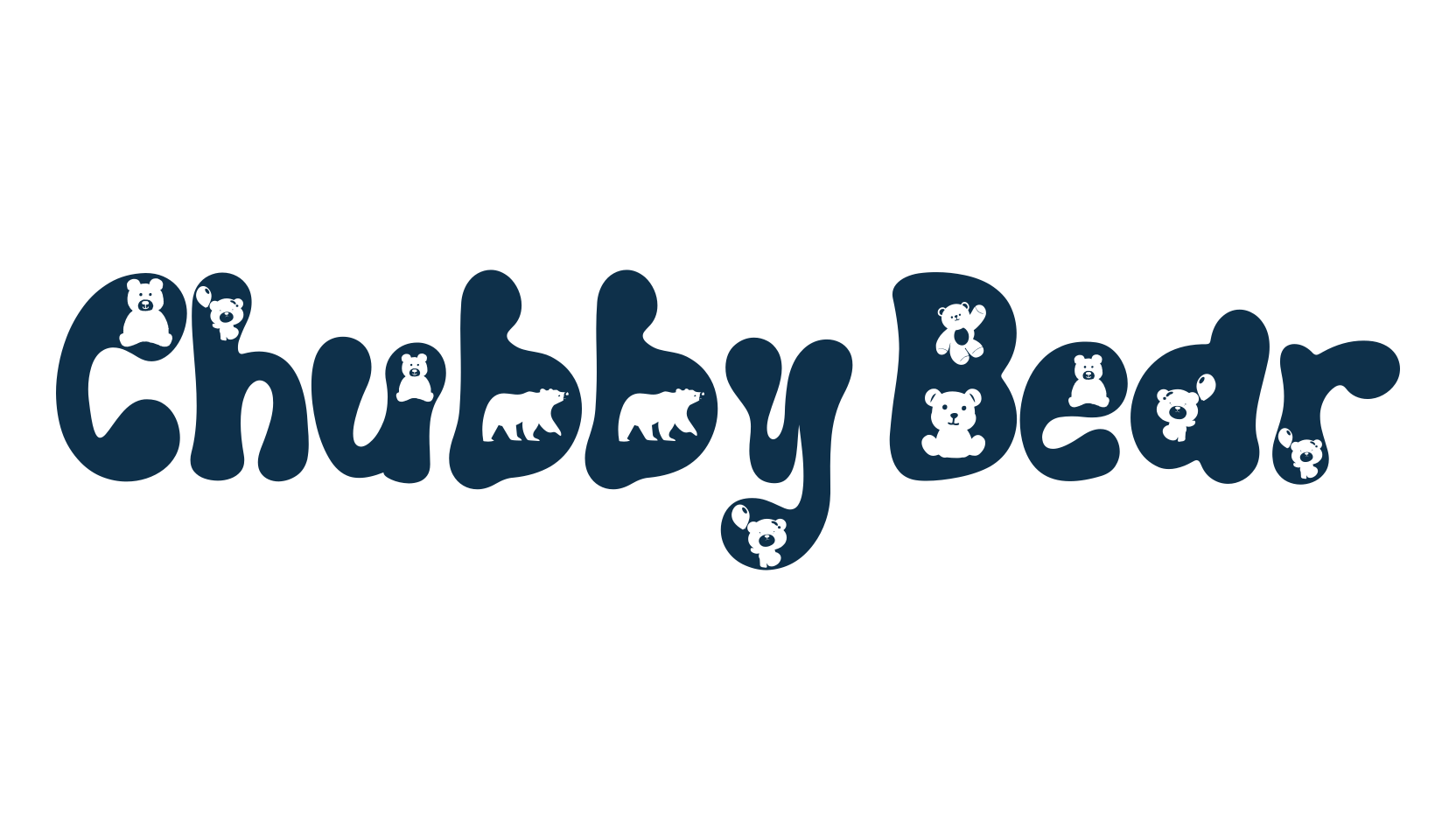 Chubby Bear, fancy decorative font preview