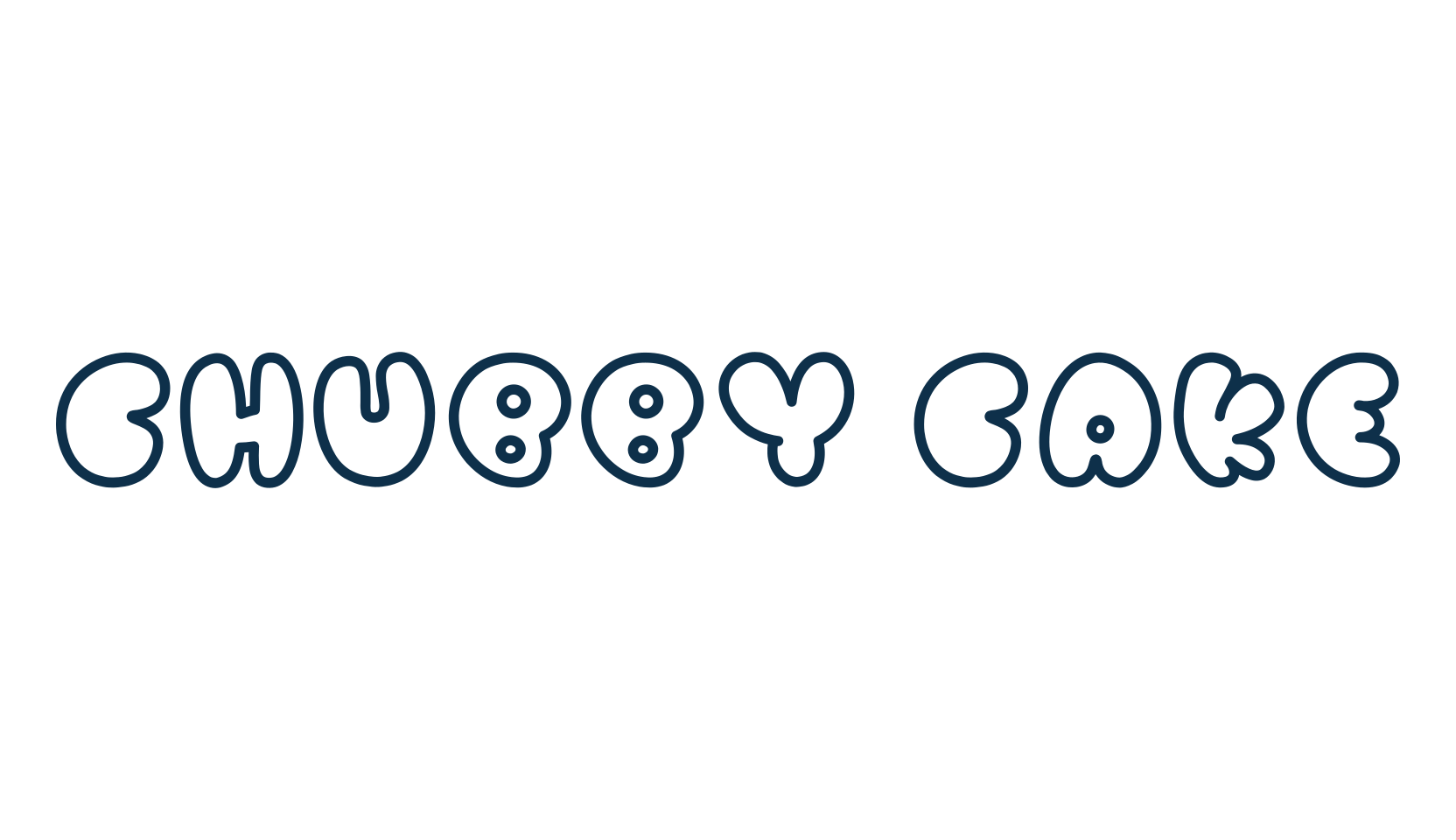 Chubby Cake, fancy cartoon decorative font preview