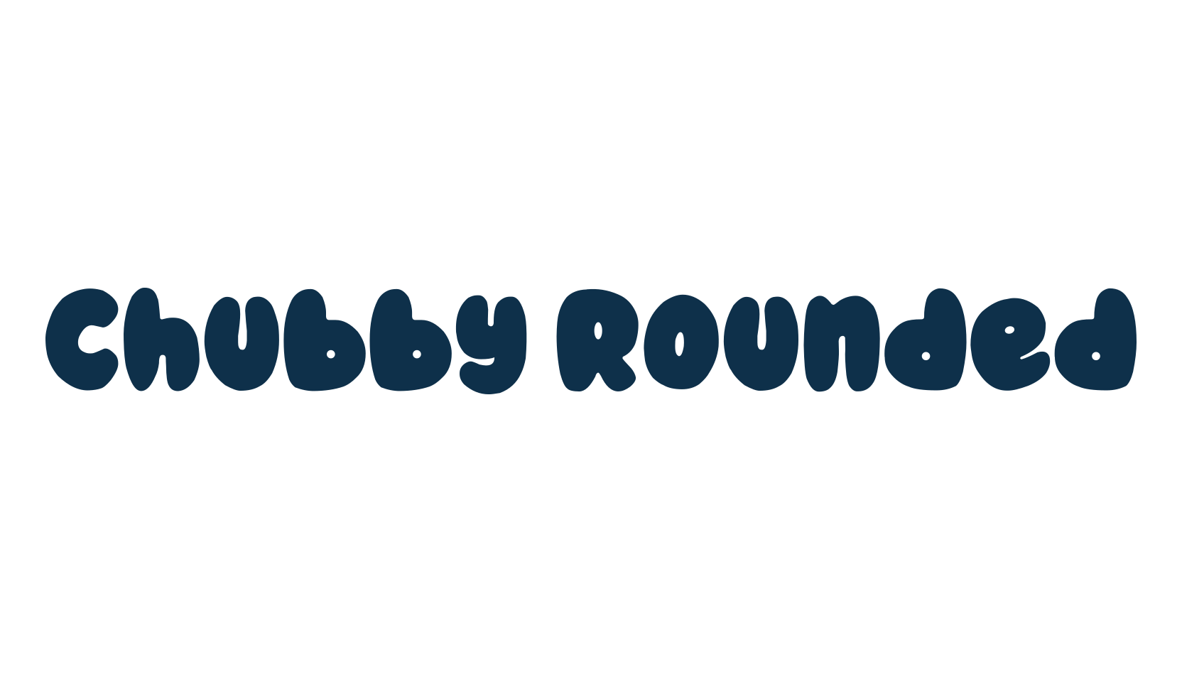 Chubby Rounded, fancy cartoon decorative font preview