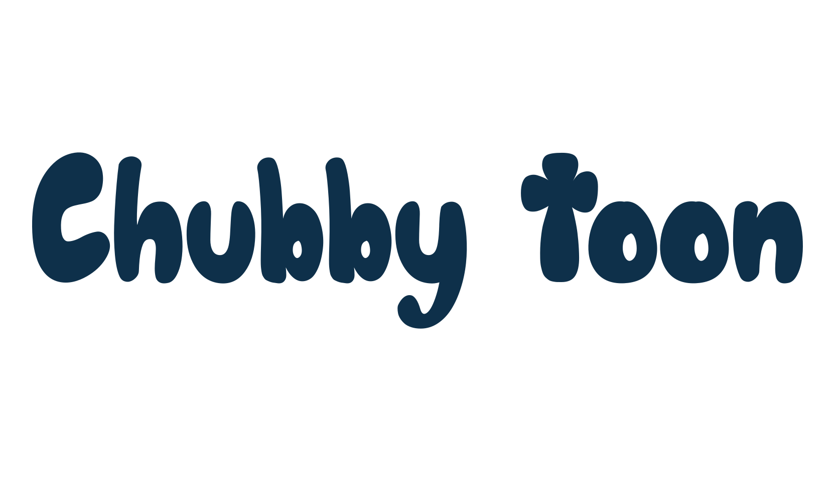 Chubby Toon, fancy cartoon decorative font preview