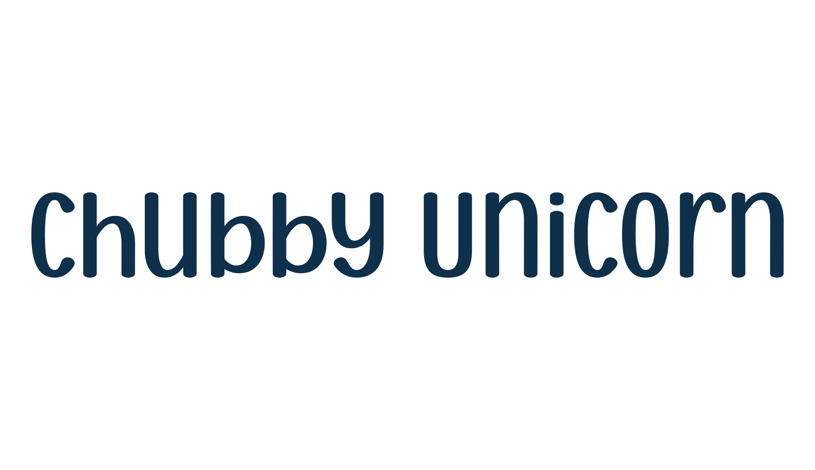 Chubby Unicorn, fancy cartoon decorative font preview