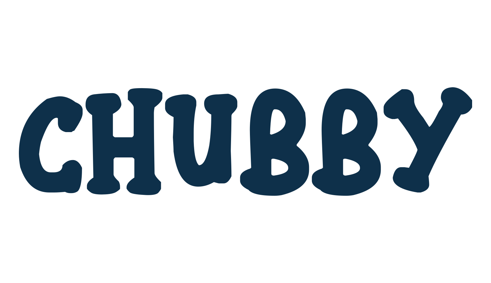 Chubby (chubby), fancy cartoon decorative font preview