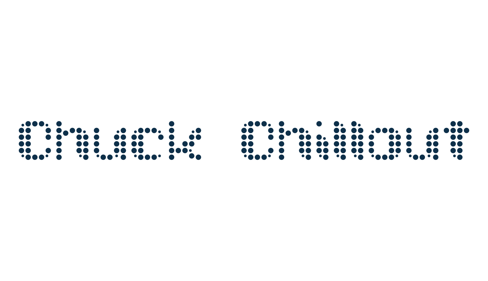 Chuck Chillout, techno lcd sci-fi font preview