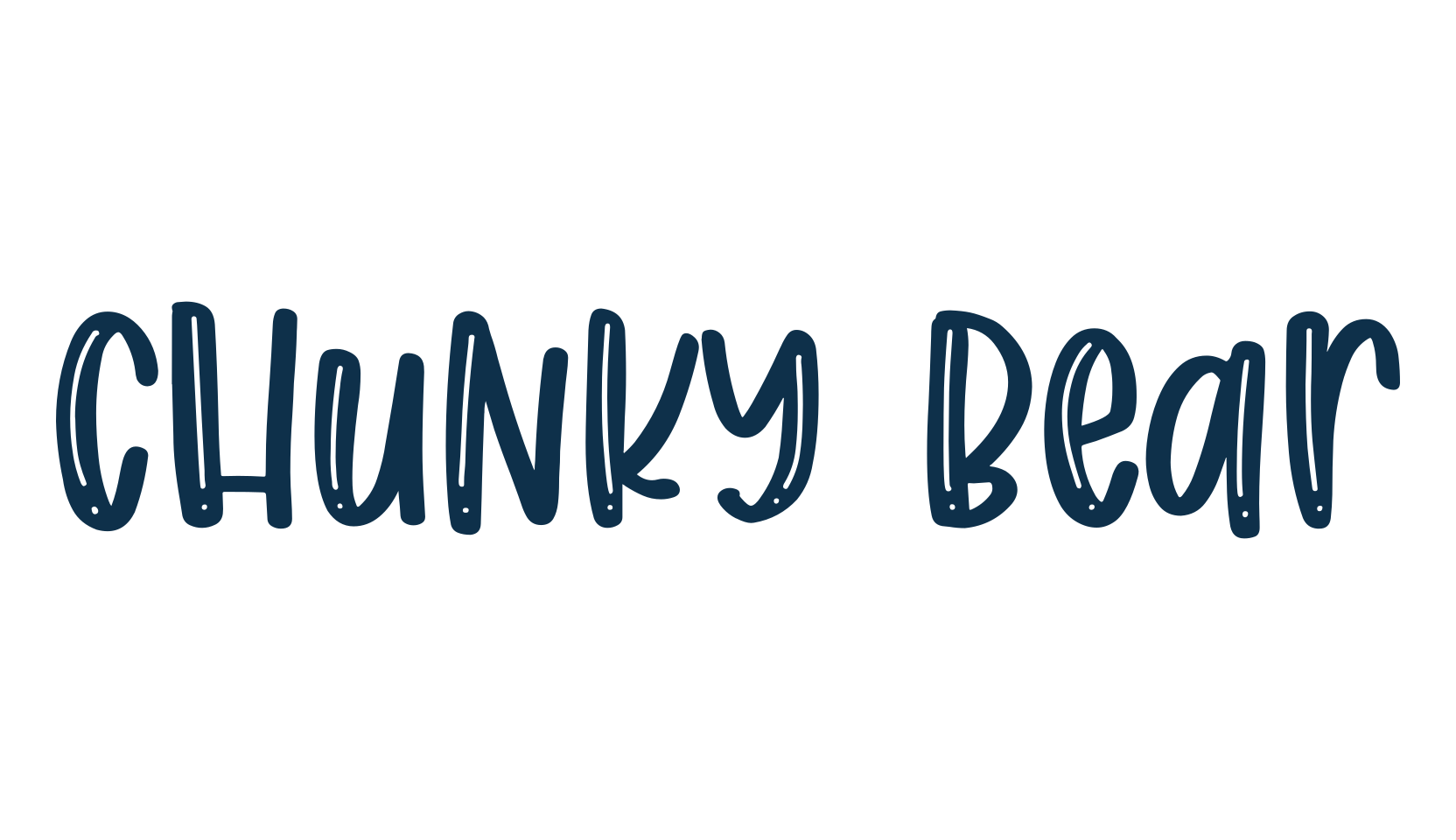 Chunky Bear, fancy cartoon decorative font preview