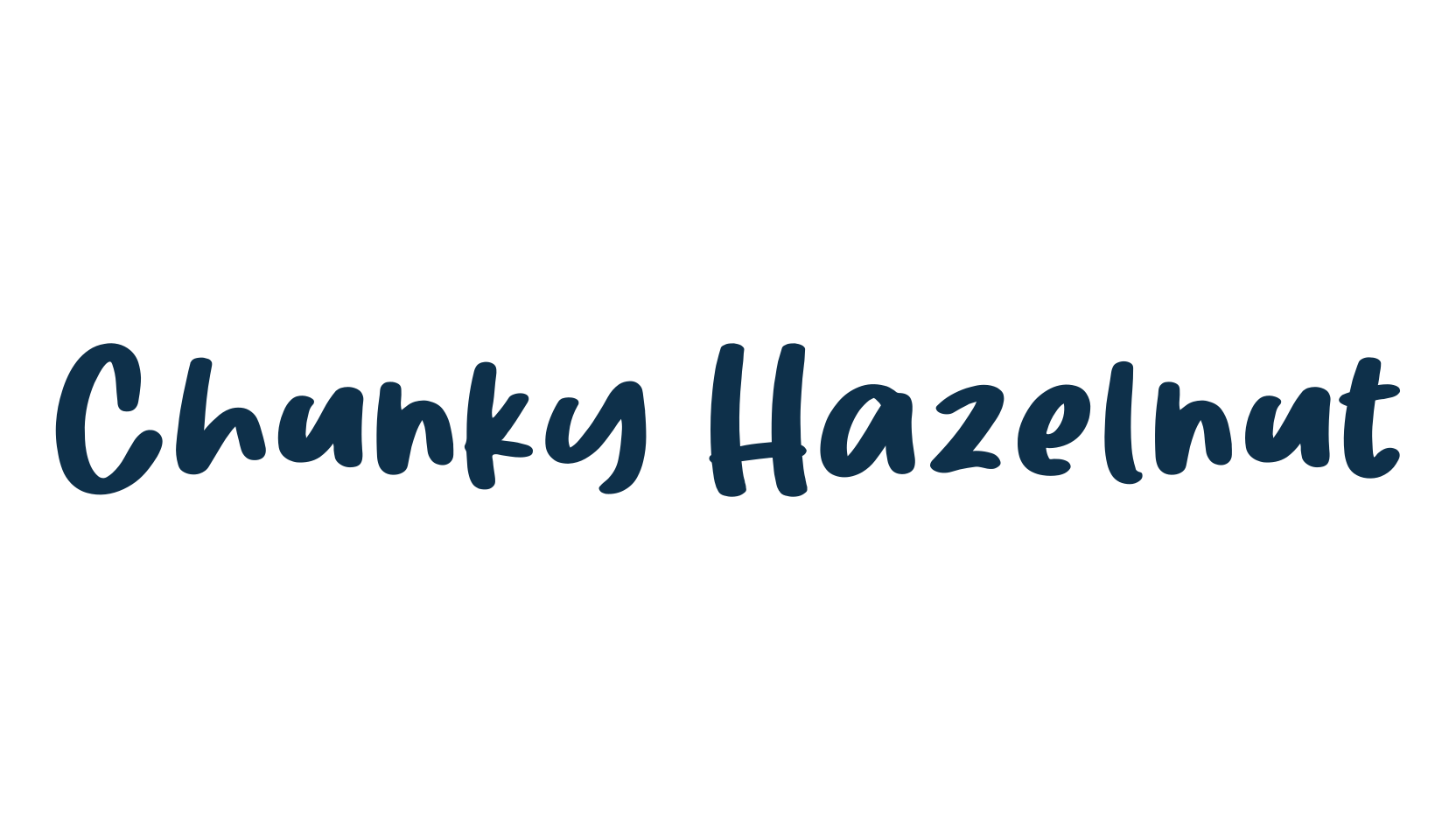 Chunky Hazelnut, script handwritten fancy decorative calligraphy font preview