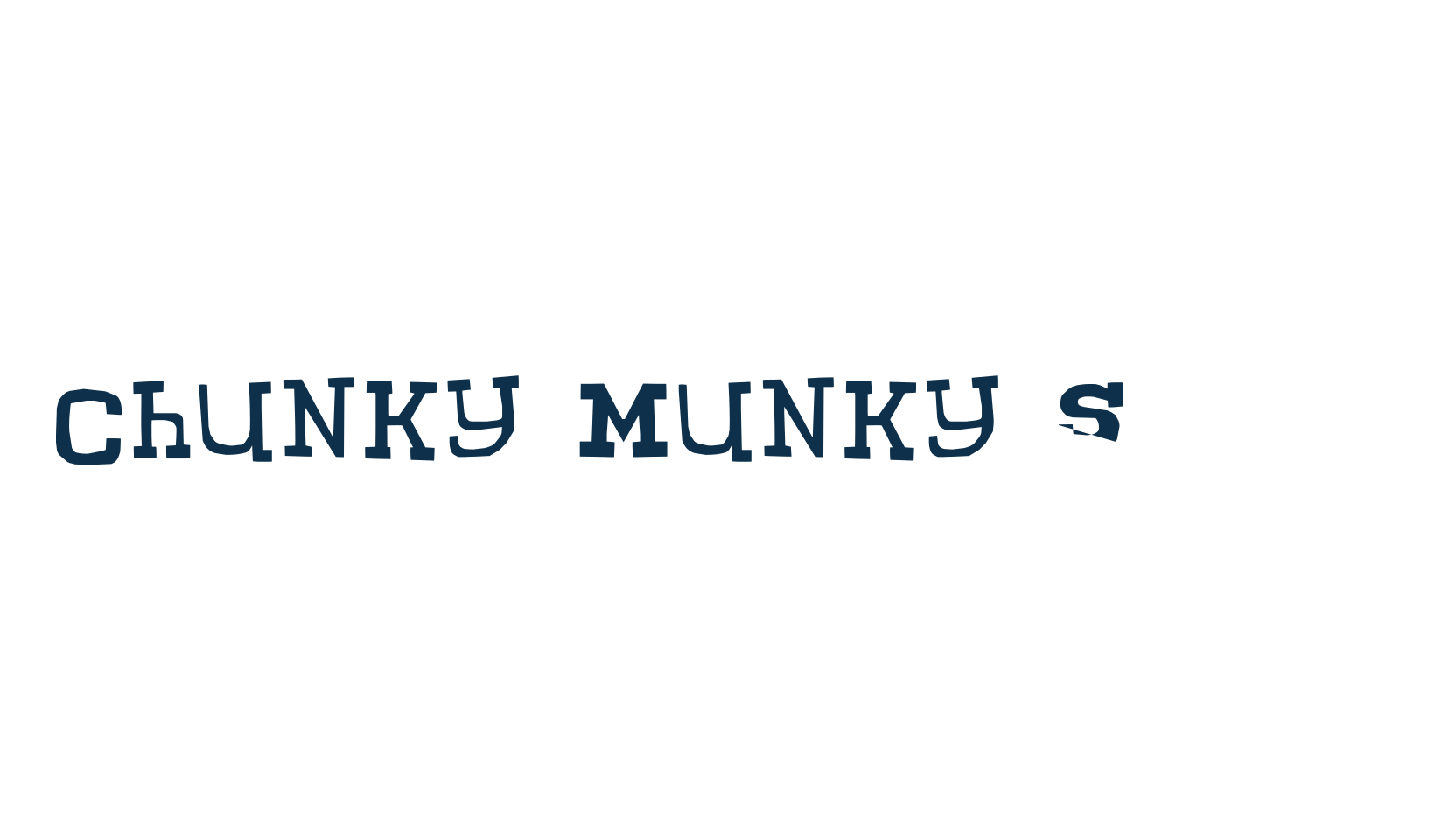 Chunky Munky Serif, fancy cartoon decorative font preview