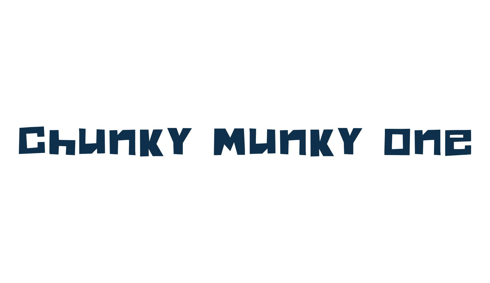 Chunky Munky One, cartoon font preview