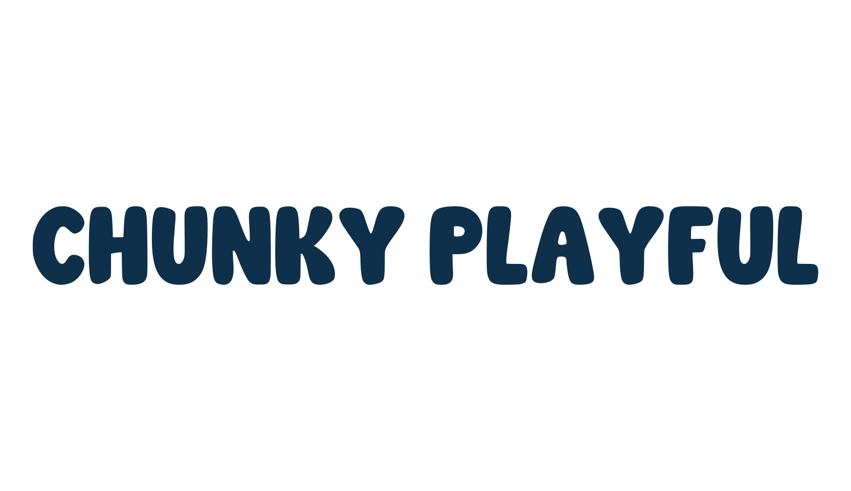 Chunky Playful, fancy cartoon decorative font preview