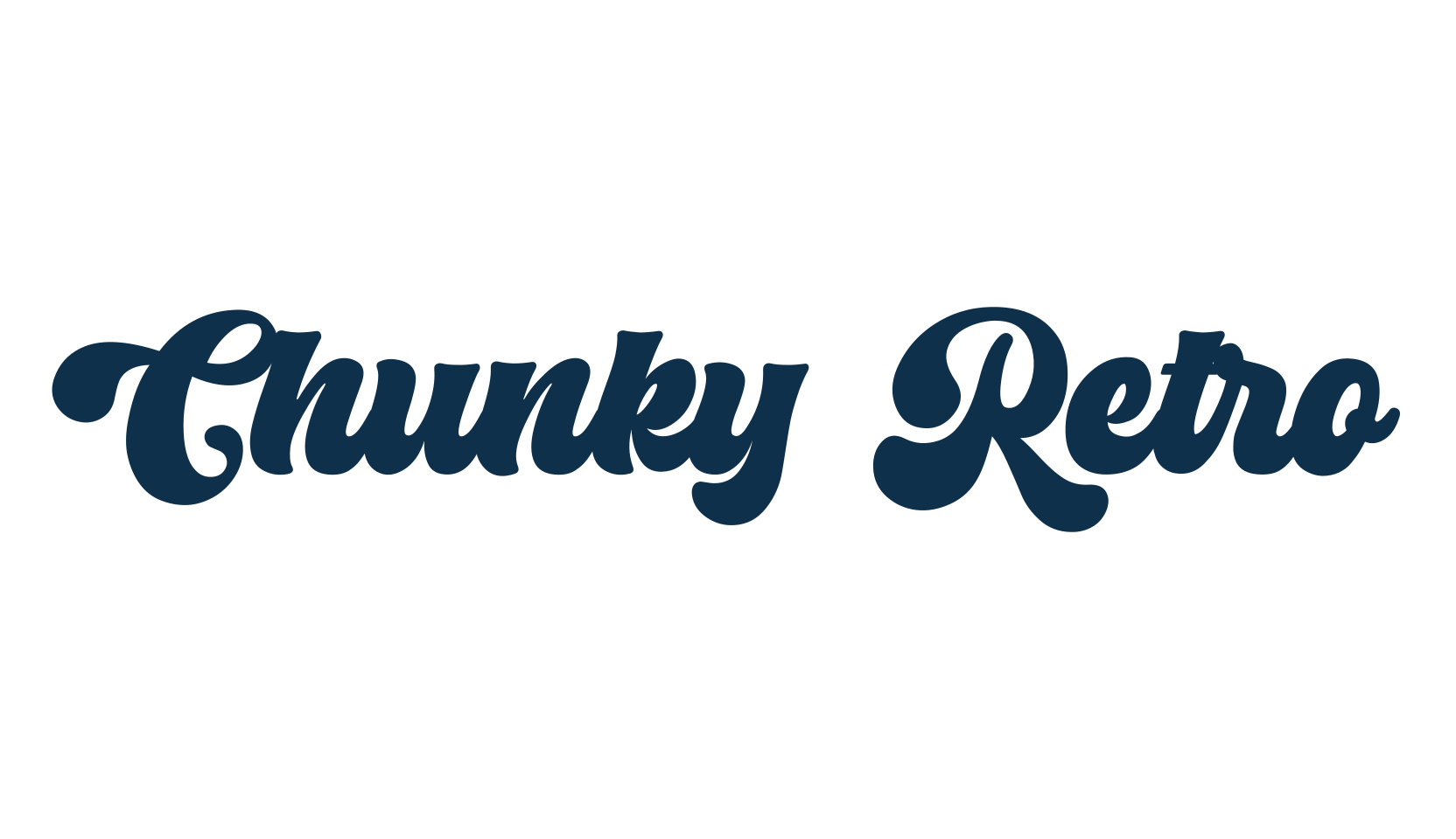 Chunky Retro, fancy old school decorative script calligraphy font preview