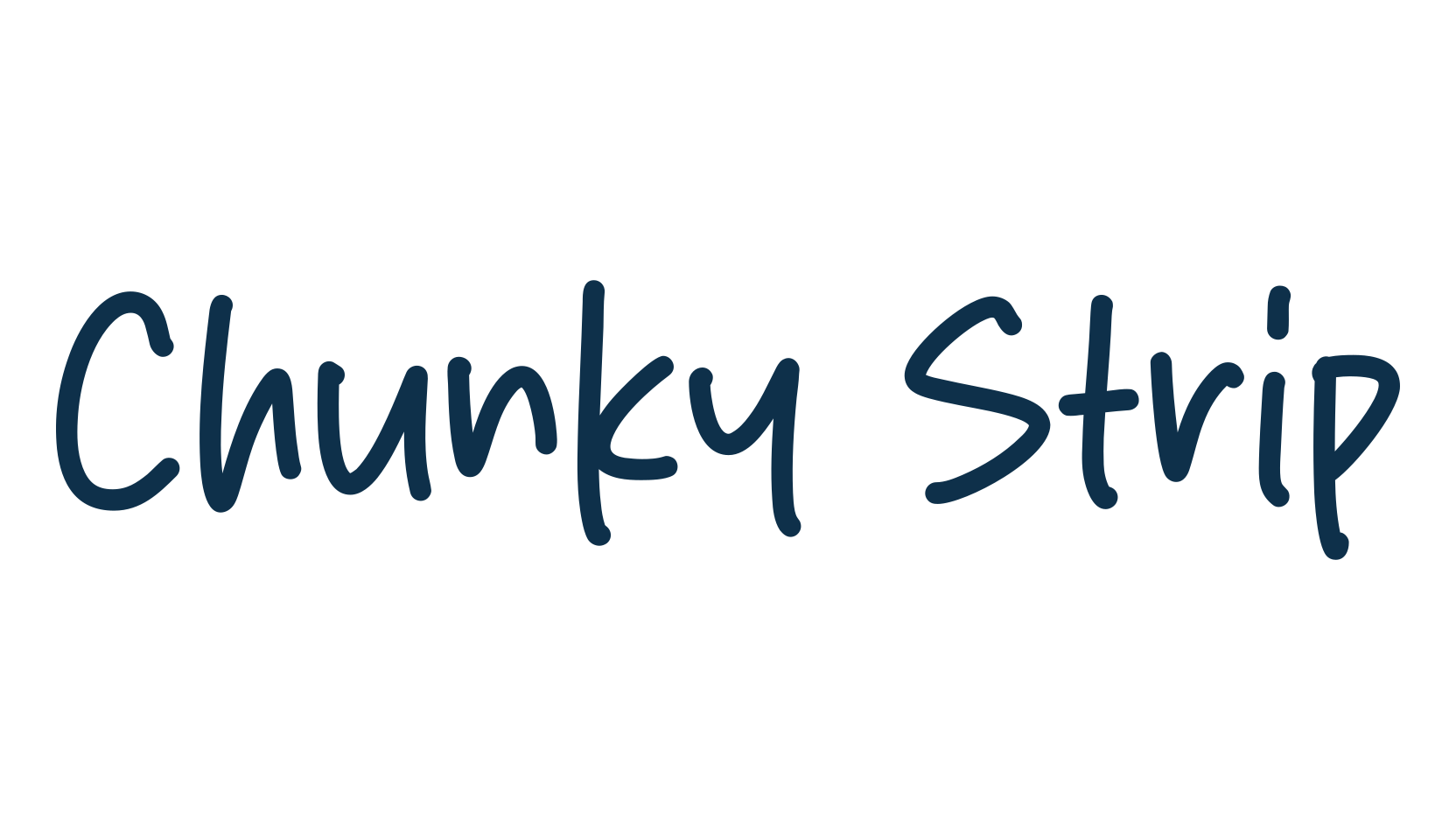 Chunky Strip, handwriting font preview