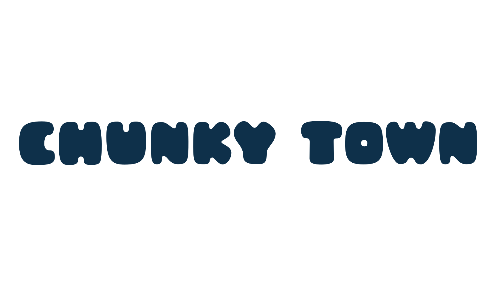 Chunky Town, fancy cartoon decorative font preview