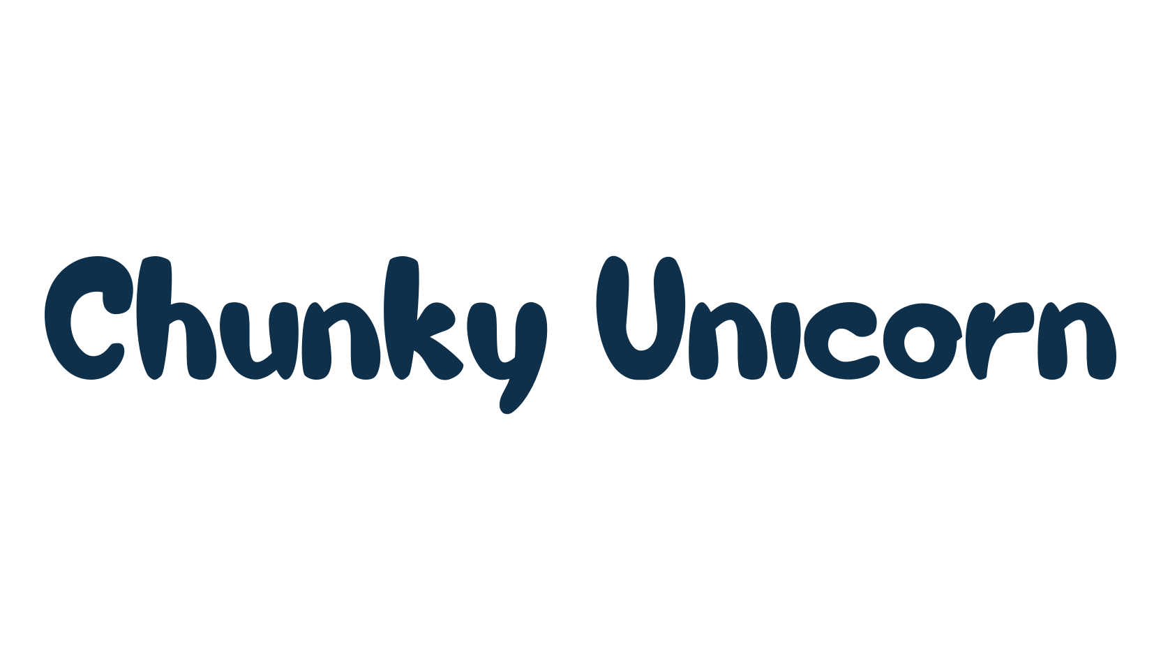 Chunky Unicorn, fancy cartoon decorative font preview