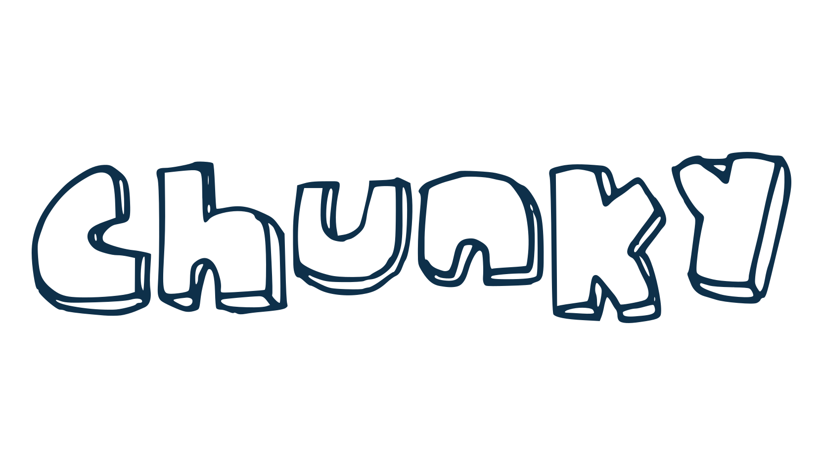 Chunky (chunky), fancy cartoon decorative font preview