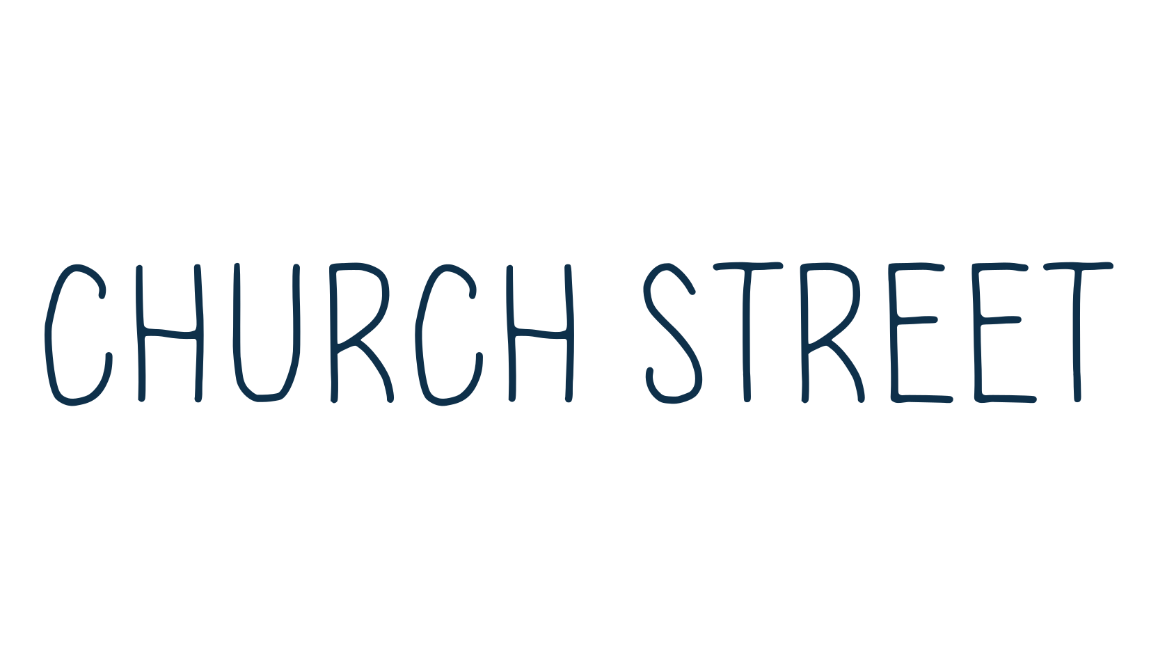 Church Street, handwriting font preview