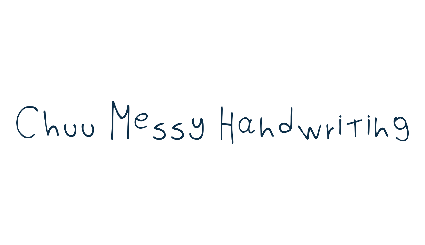 Chuu Messy Handwriting, script handwritten fancy decorative calligraphy font preview