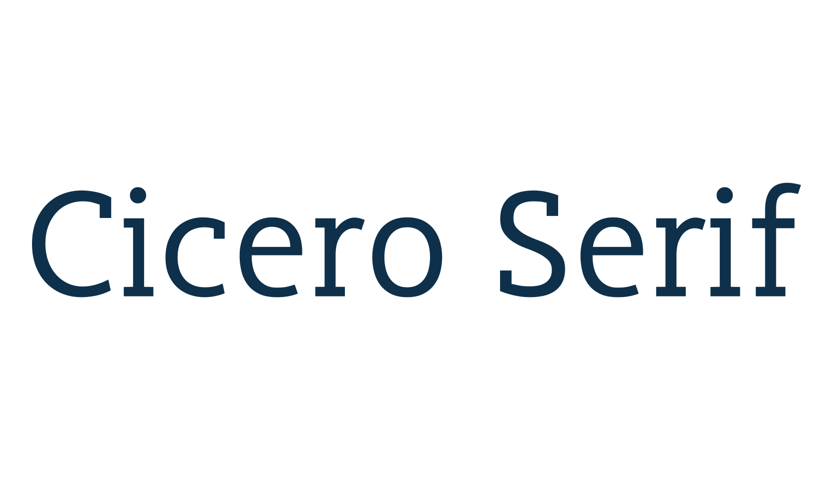Cicero Serif, basic serif font preview