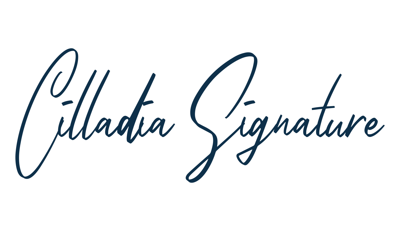 Cilladia Signature, script handwritten fancy decorative calligraphy font preview