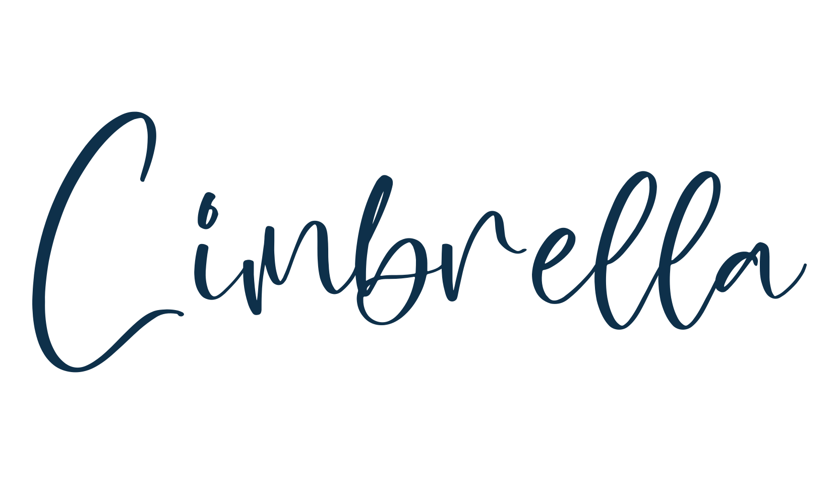 Cimbrella, script handwritten fancy decorative calligraphy font preview