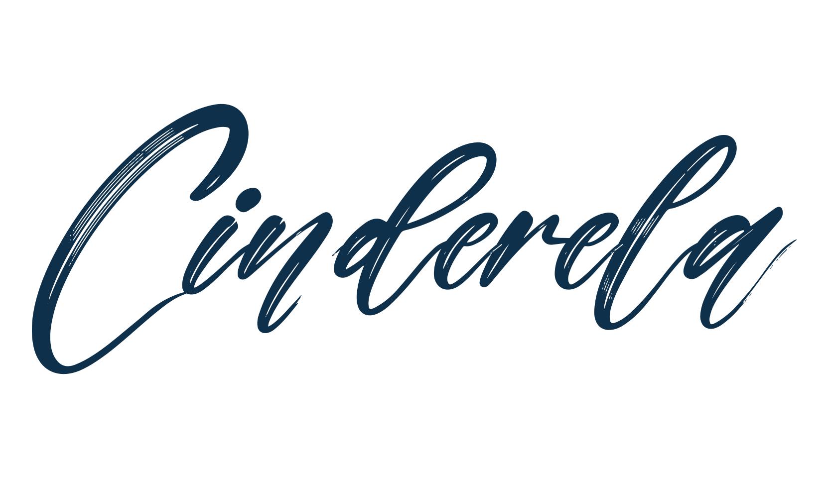 Cinderela, brush font preview