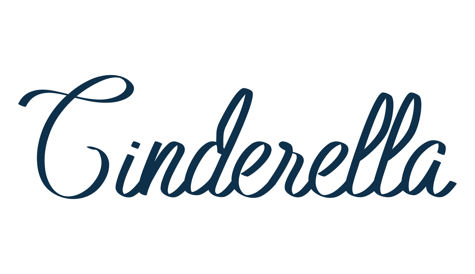 Cinderella, script calligraphy fancy decorative font preview