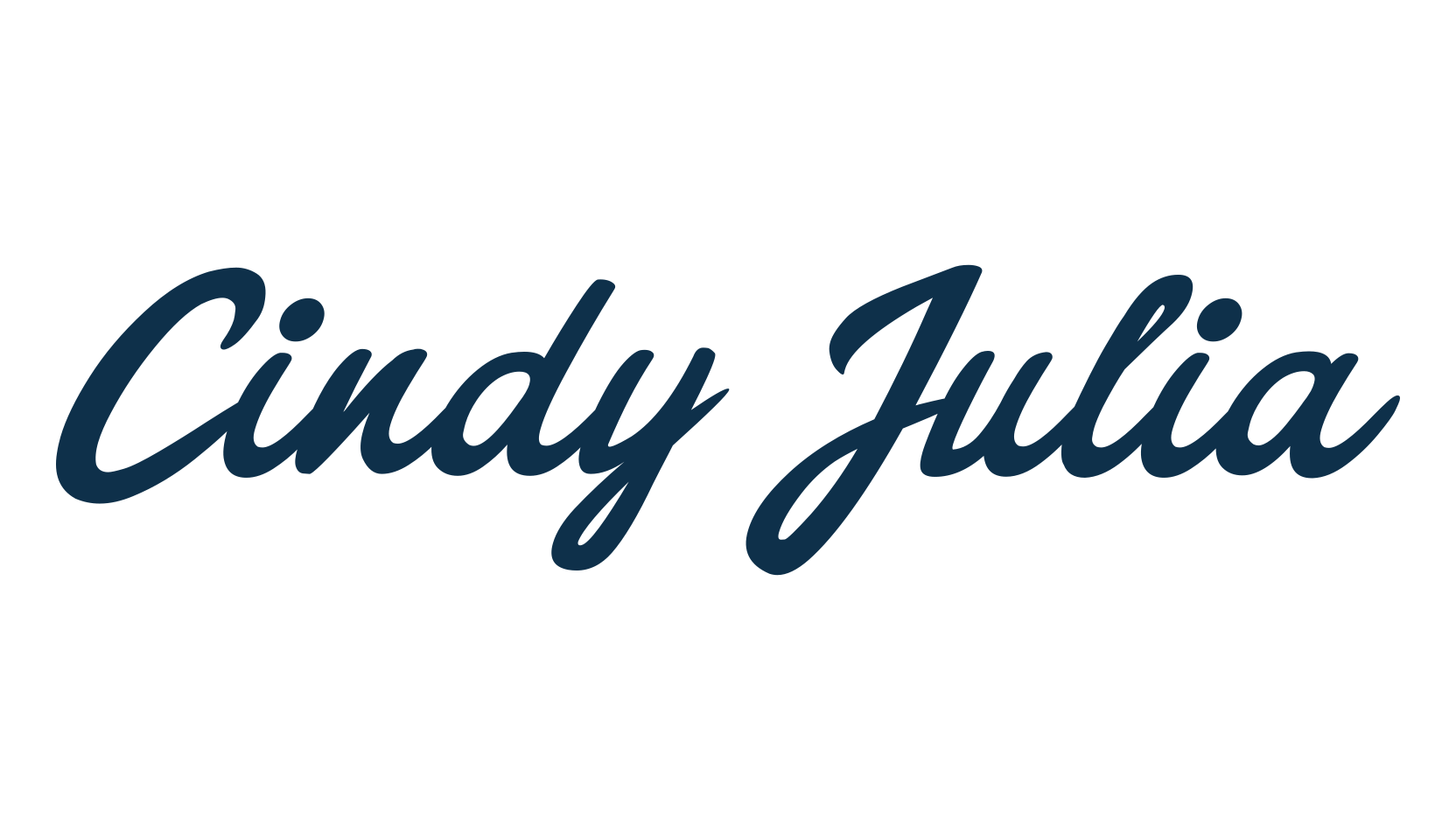 Cindy Julia, script calligraphy fancy decorative font preview