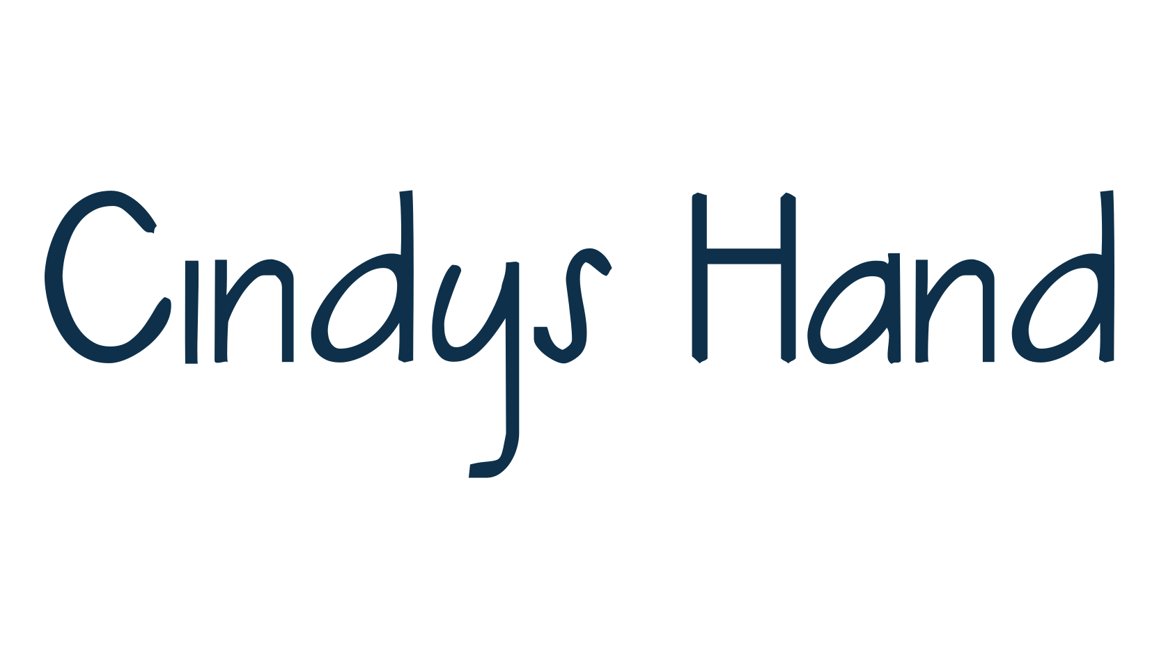 Cindys Hand, various font preview