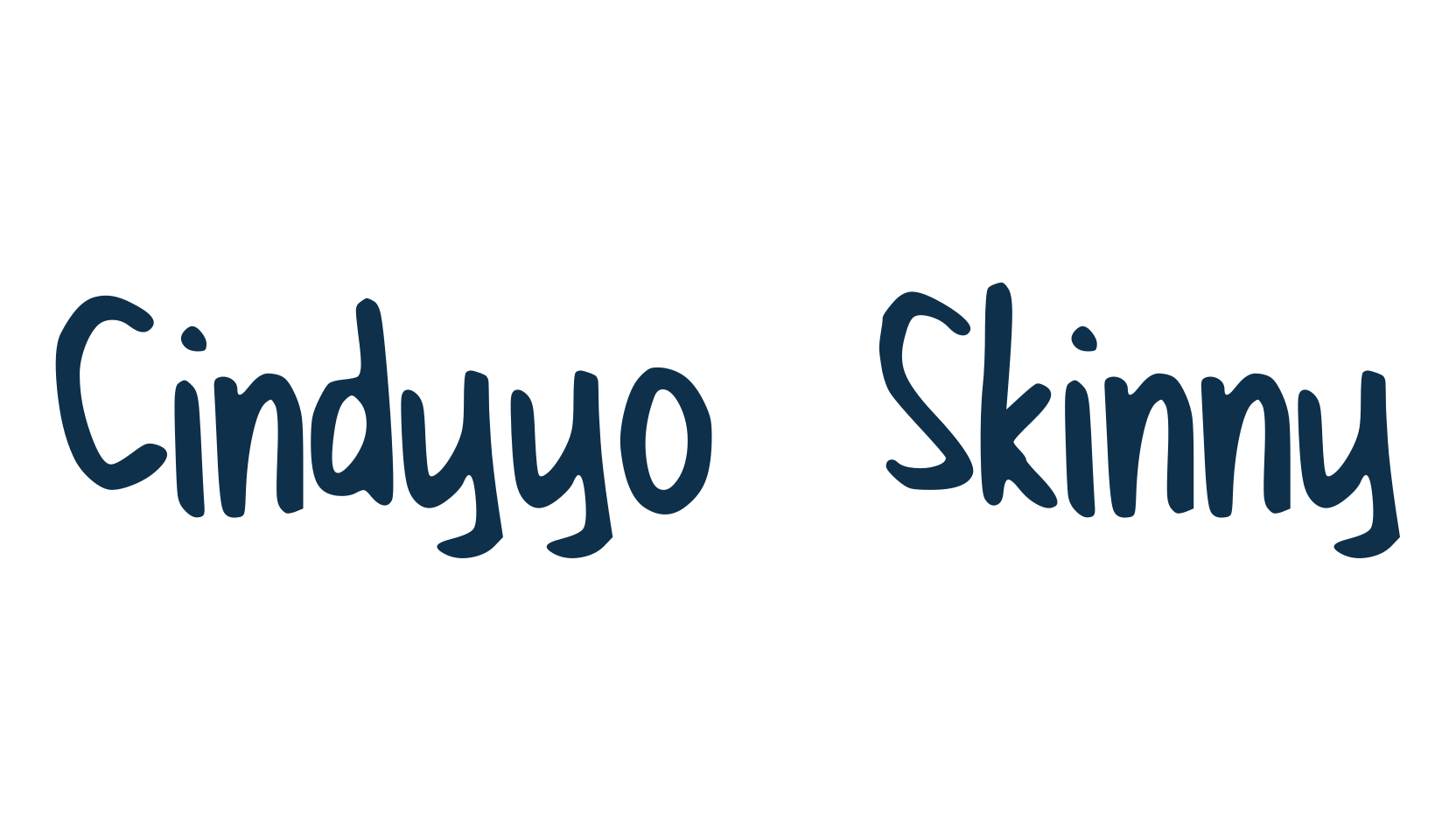 Cindyyo Skinny, script handwritten fancy decorative calligraphy font preview