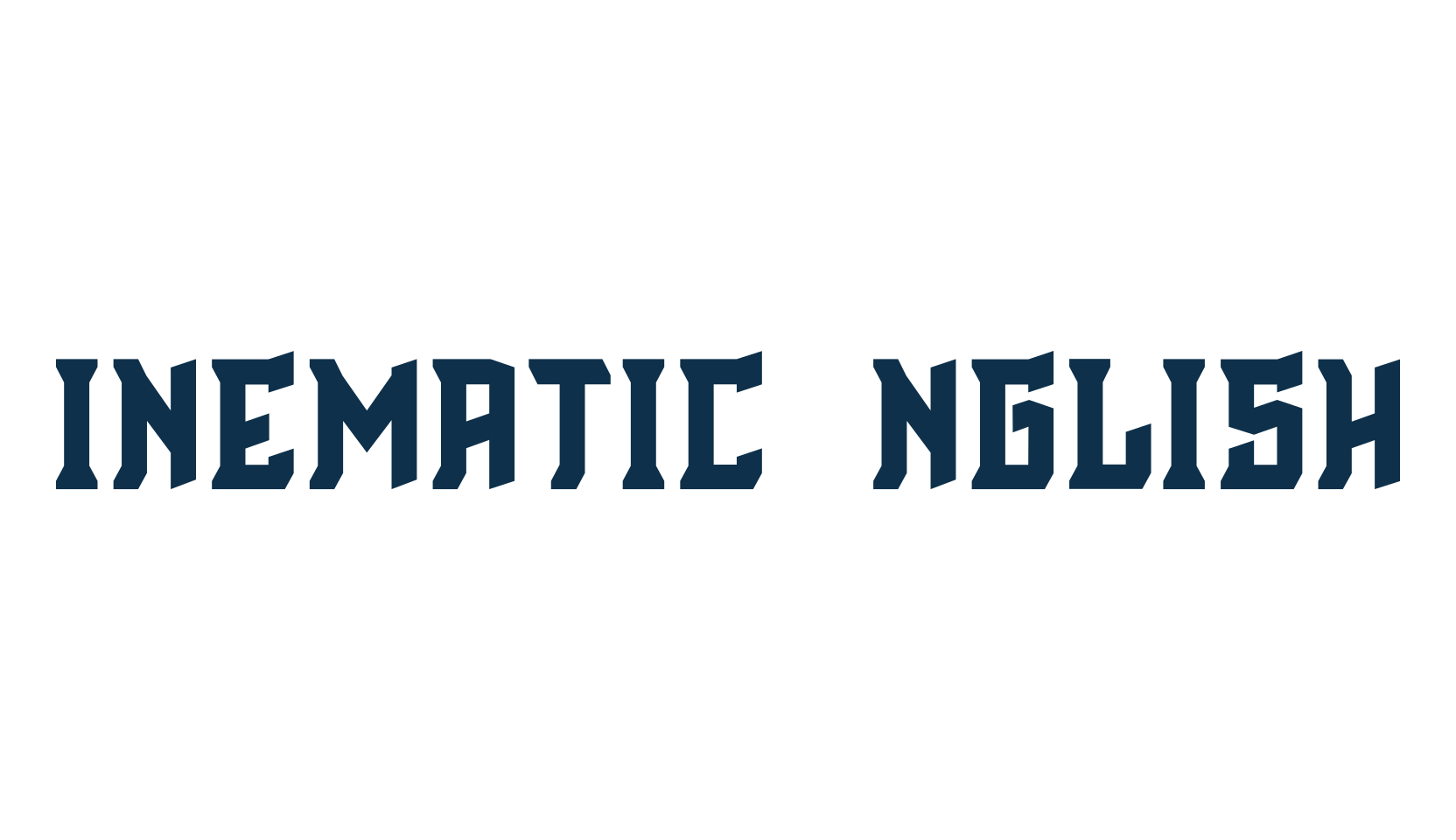 Cinematic English, modern font preview