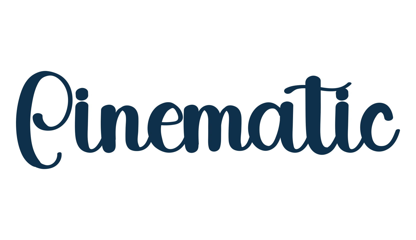 Cinematic, fancy various decorative script calligraphy font preview