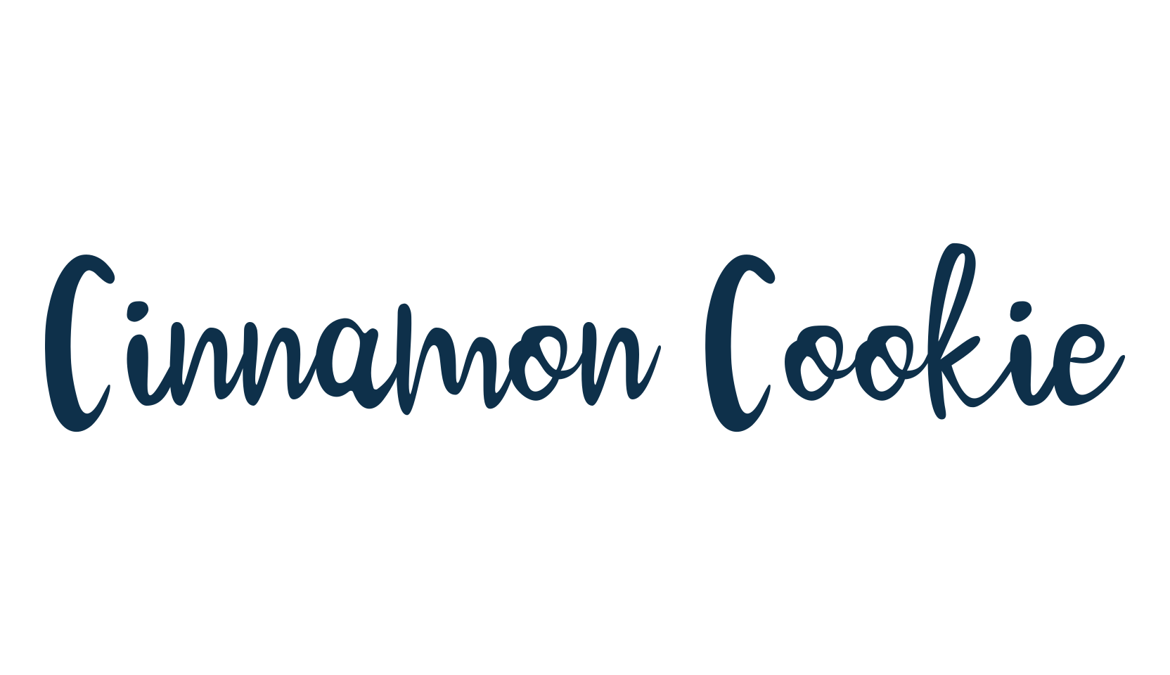 Cinnamon Cookie, handwriting font preview