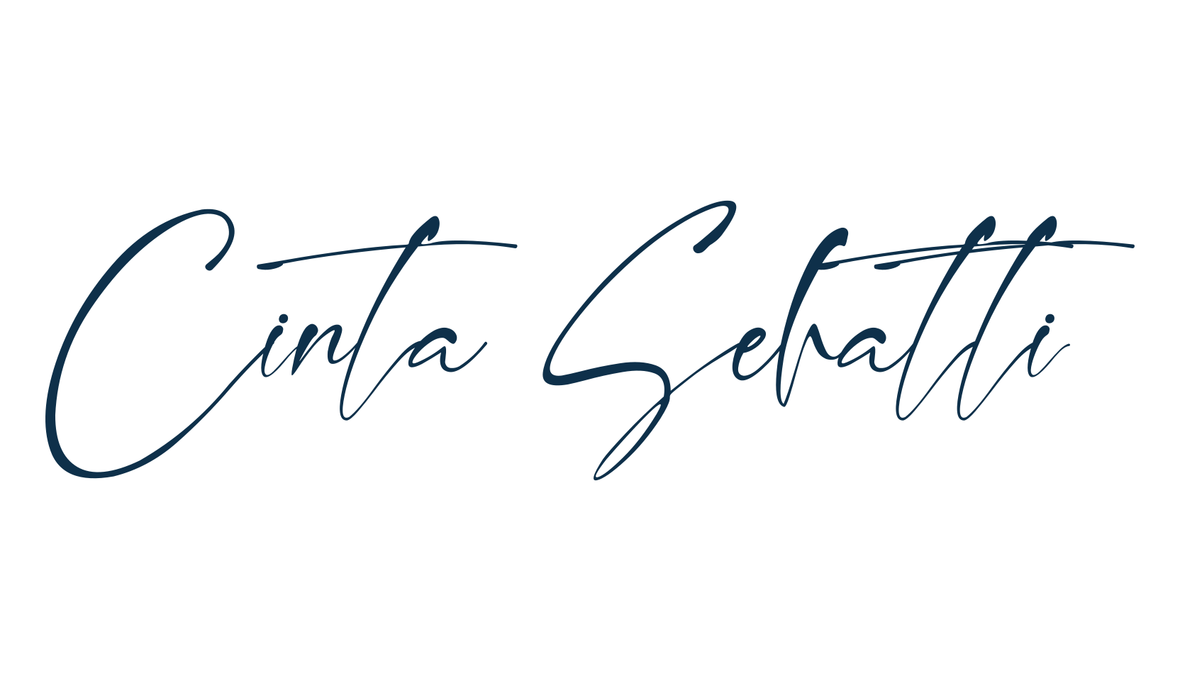 Cinta Sehatti, script handwritten fancy decorative calligraphy font preview