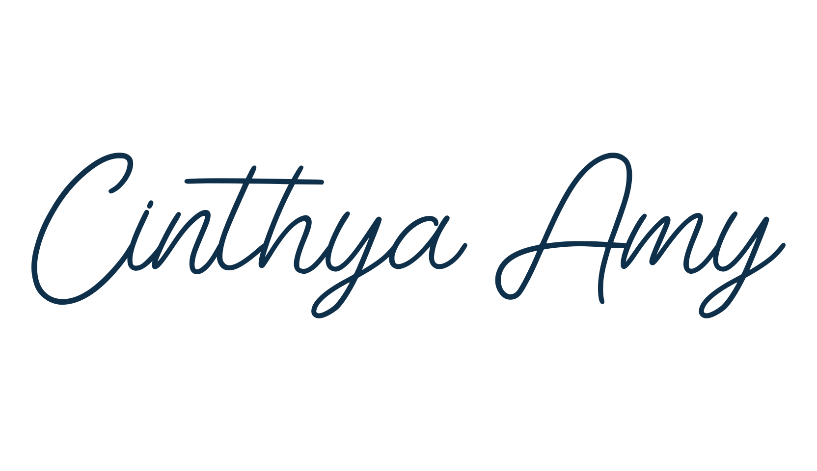 Cinthya Amy, script handwritten fancy decorative calligraphy font preview