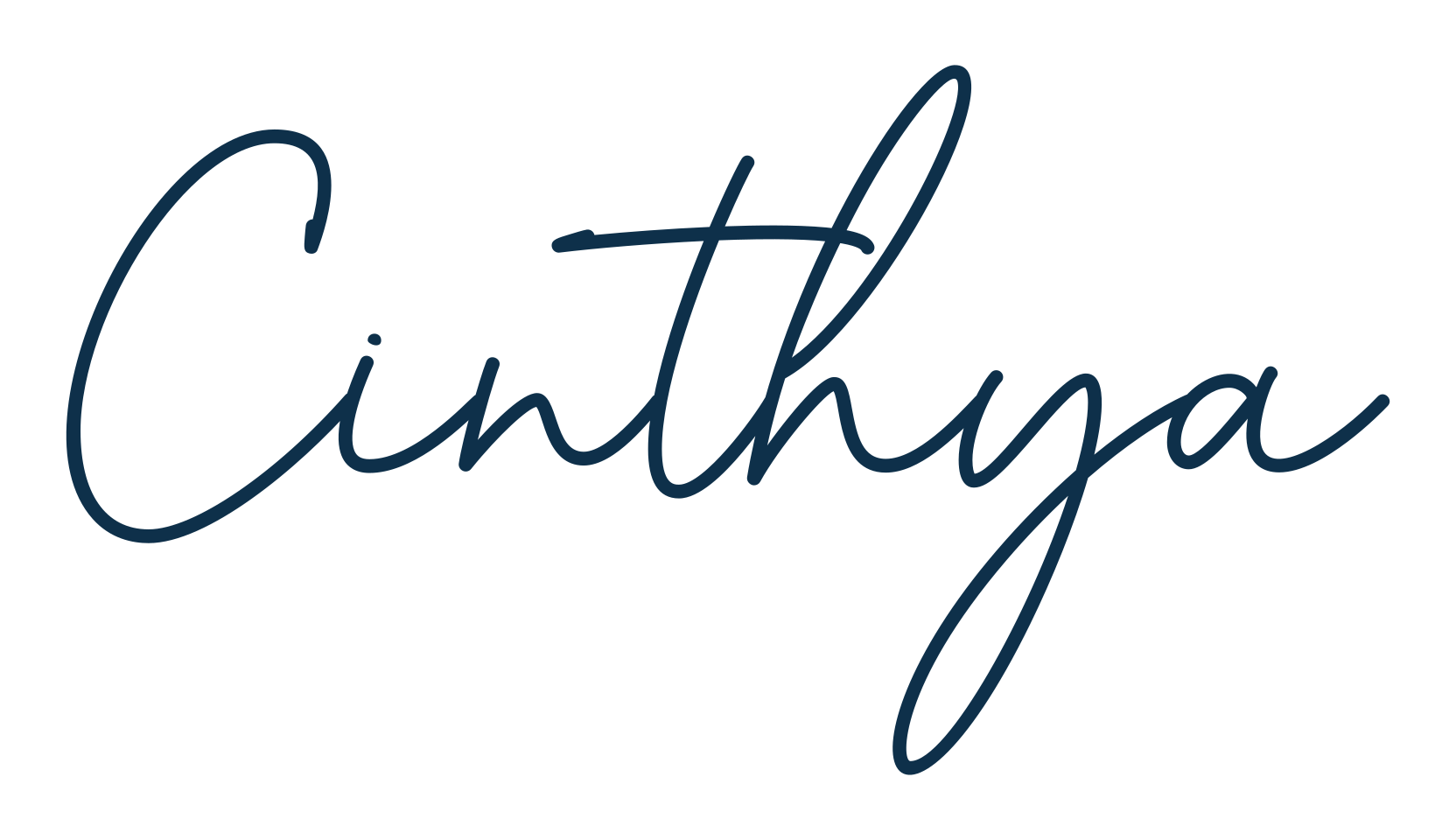 Cinthya, script handwritten fancy decorative calligraphy font preview