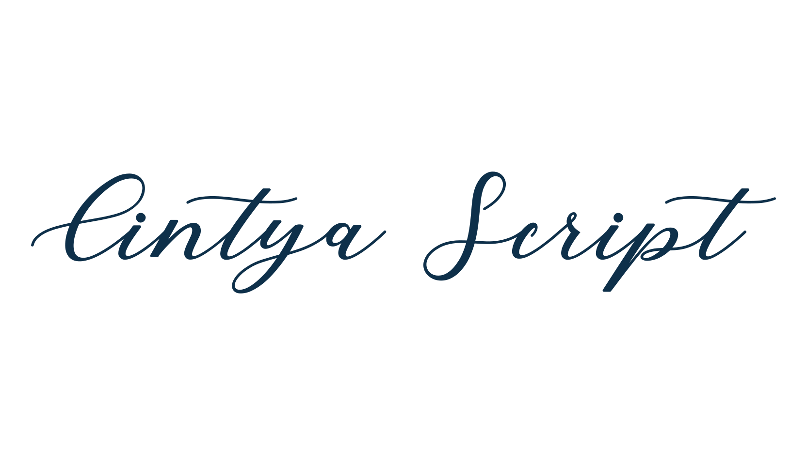 Cintya Script, calligraphy font preview