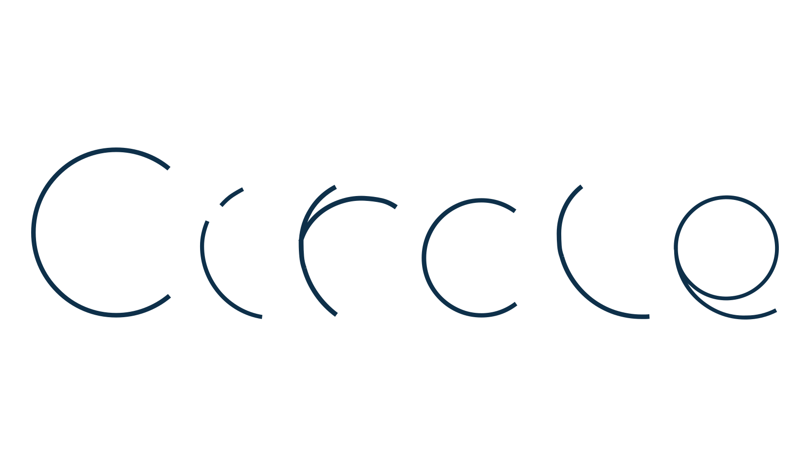 Circle (circle), fancy various decorative font preview