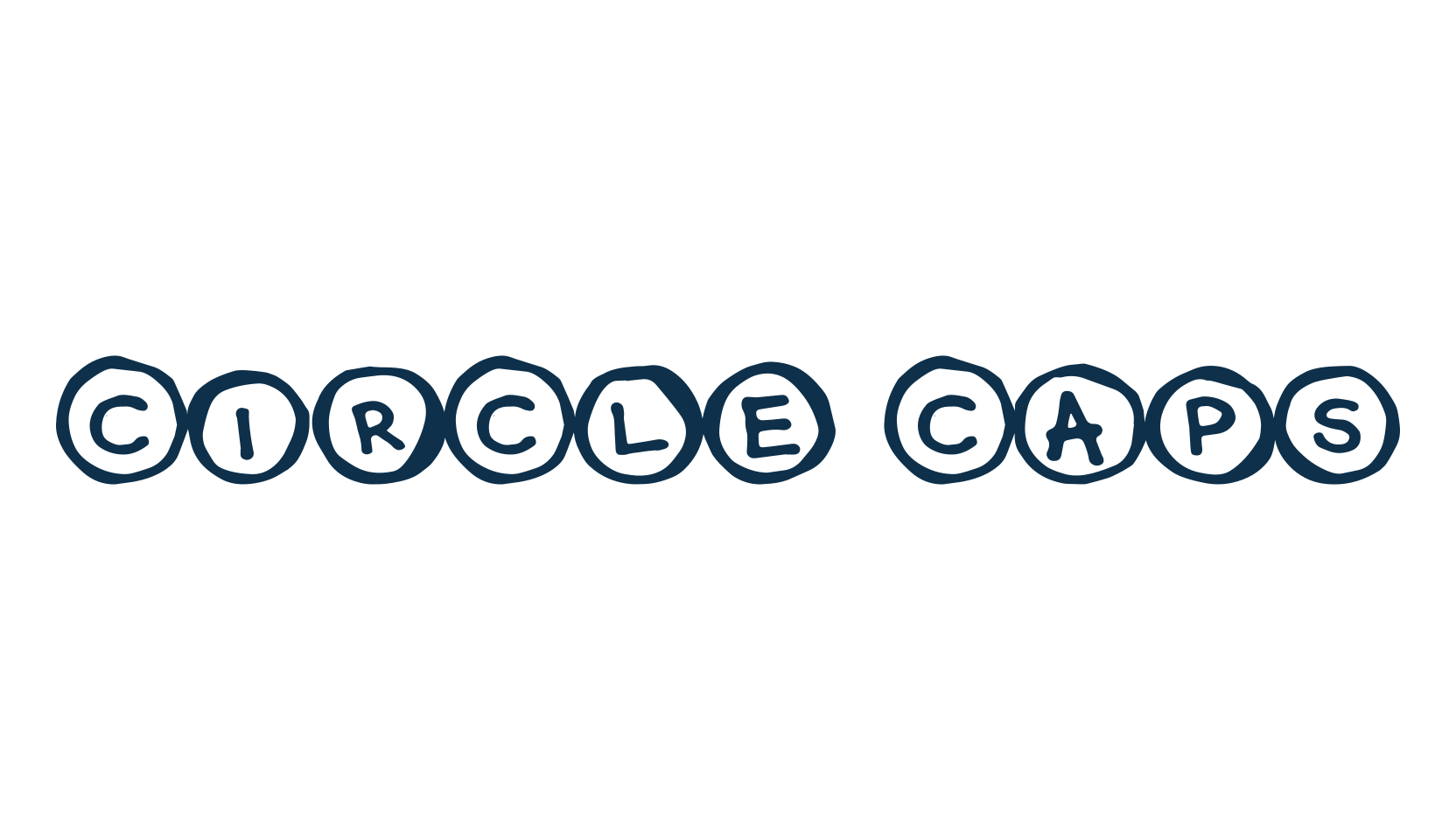 Circle Caps, decorative font preview