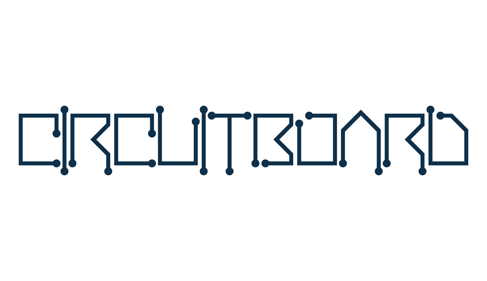 Circuitboard, fancy various techno sci-fi font preview