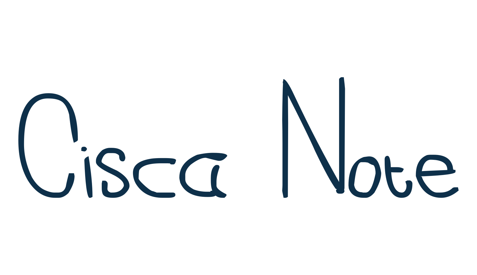 Cisca Note, handwriting font preview