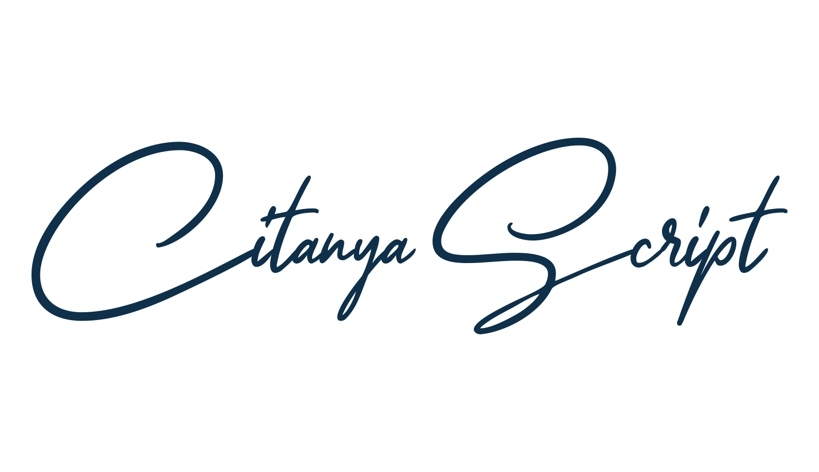 Citanya Script, script handwritten fancy decorative calligraphy font preview